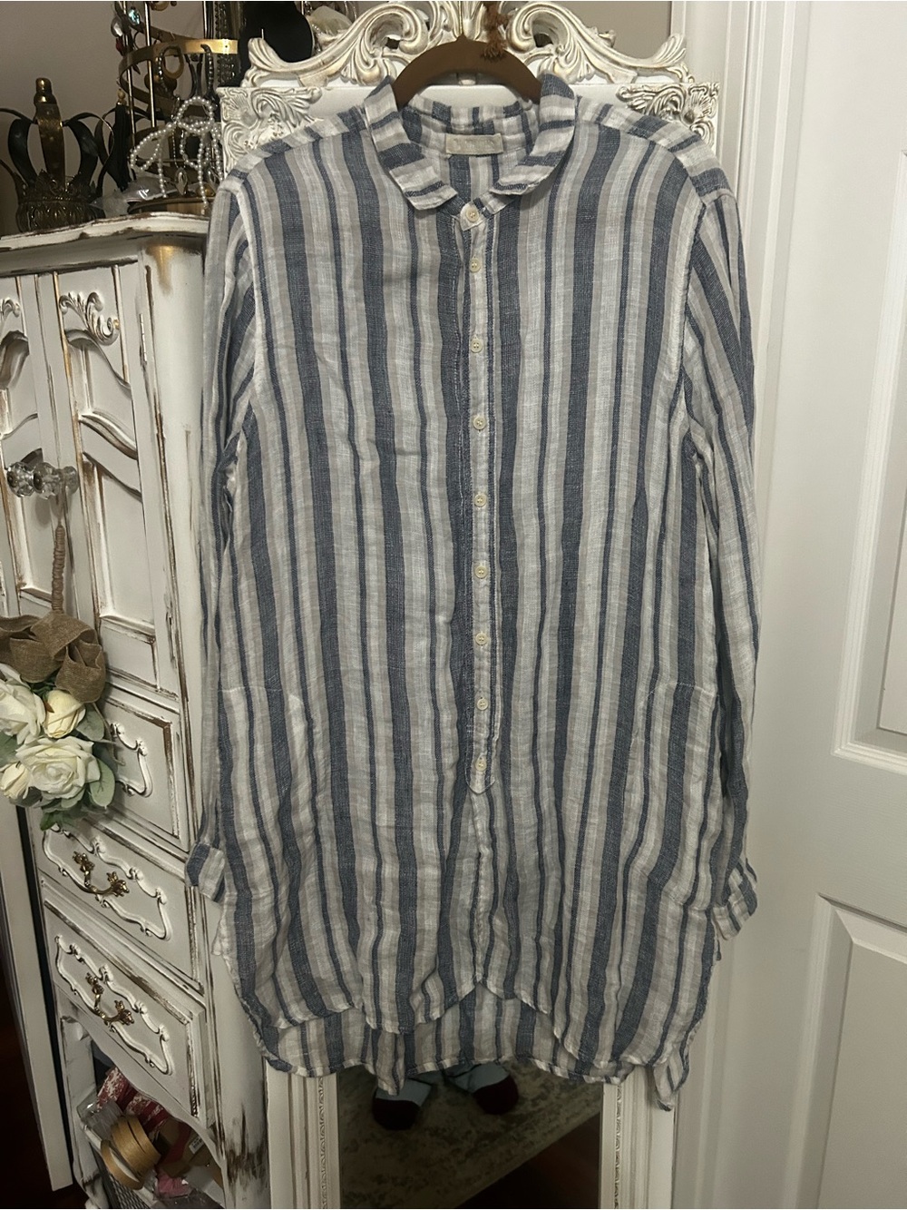 CP Shades Oversized Button Down Tunic Large